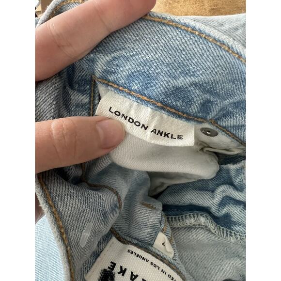 NEW SLVRLAKE London High Rise Sraight Leg Denim Jeans Heartache 27 desressed - Picture 6 of 7